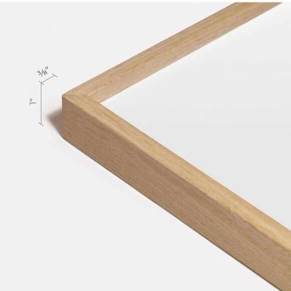 16x16 Frame Oak - Exclusive Thin 16 x 16 Wood Picture Frame For Wall - Metal... - Picture 4 of 7